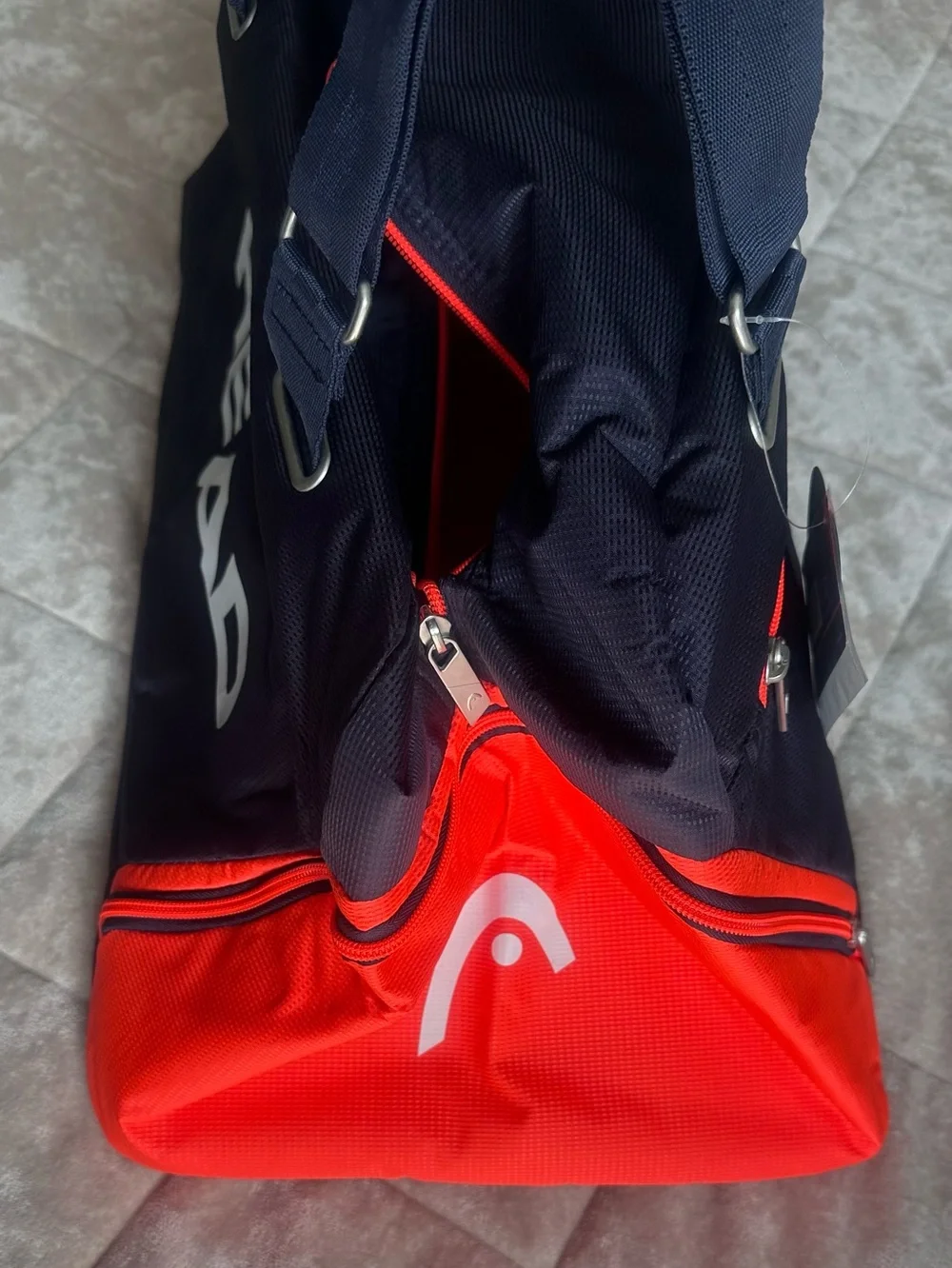HEAD Navy Duffel Bag with Red Accents